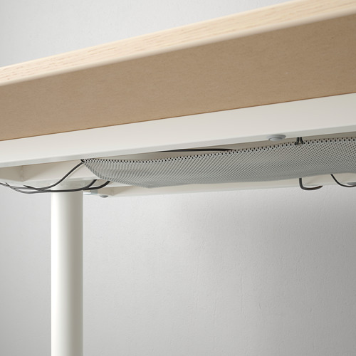 BEKANT - 書桌/工作桌, 實木貼皮, 染白橡木/白色 | IKEA 線上購物 - PE739781_S4