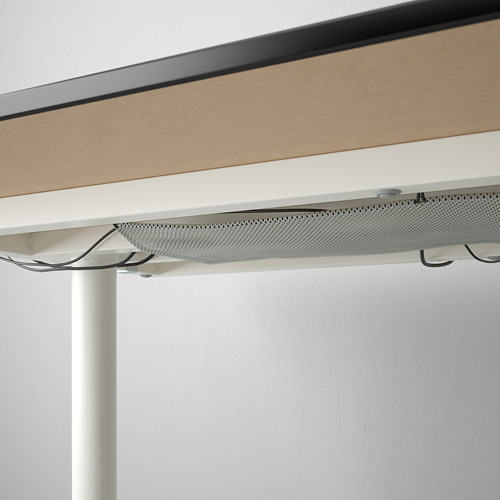 BEKANT - 書桌/工作桌, 黑色/實木貼皮 梣木/白色 | IKEA 線上購物 - PE739783_S4
