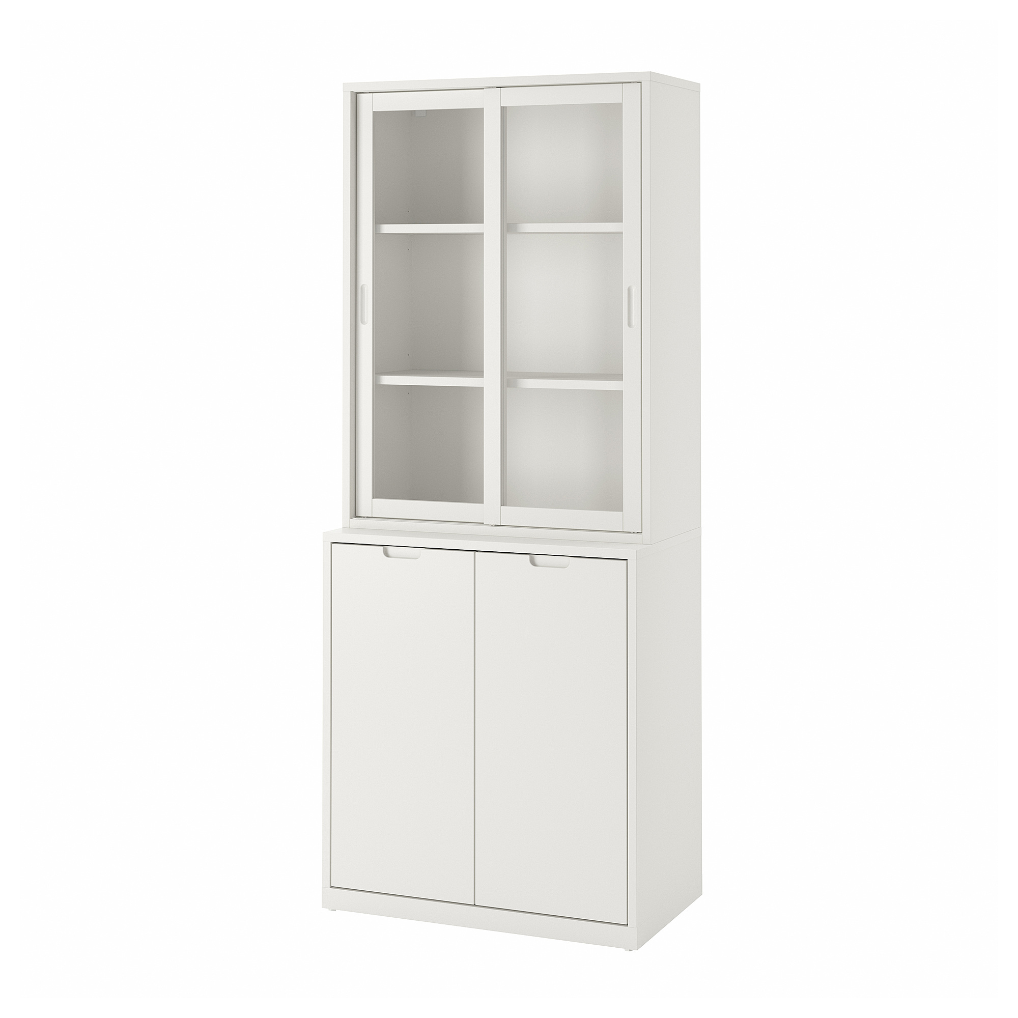 TONSTAD storage comb w sliding glass doors