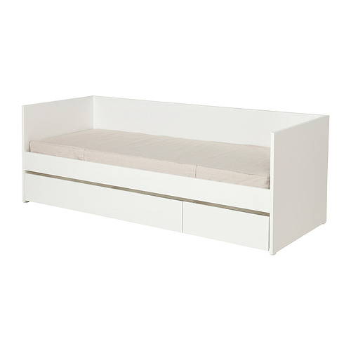 VIHALS - 坐臥兩用床/床底收納盒/床墊, 白色/Vannareid 高硬, 80x200 公分 | IKEA 線上購物 - PE983702_S4