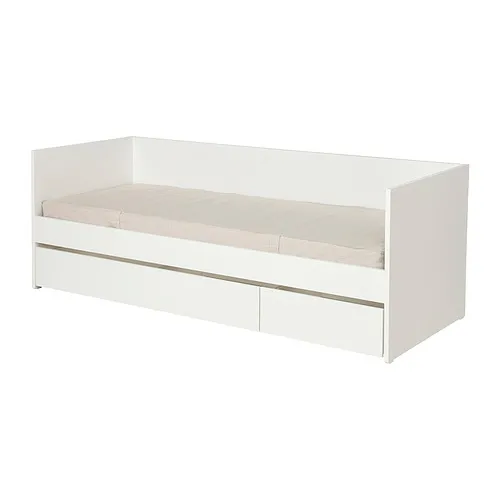 VIHALS - 坐臥兩用床/床底收納盒/床墊, 白色/Vannareid 高硬, 80x200 公分 | IKEA 線上購物 - PE983702_S4