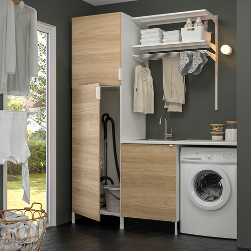 ENHET - laundry, white/oak effect | IKEA Taiwan Online - PE838005_S4