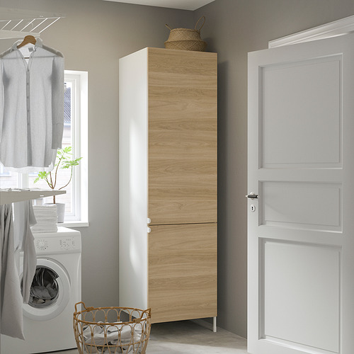 ENHET - high cabinet storage combination, white/oak effect | IKEA Taiwan Online - PE838009_S4