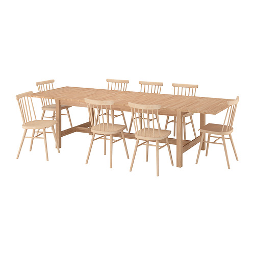 KARSKÄR/HÖGVED table and 8 chairs