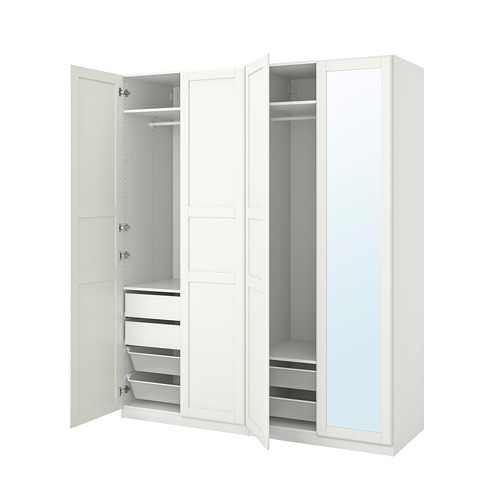 PAX/TYSSEDAL - 衣櫃, 白色/鏡面, 200x60x236公分 | IKEA 線上購物 - PE792731_S4