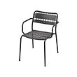 LÄCKÖ/VIHOLMEN - chair with armrests, outdoor, dark grey | IKEA Taiwan Online - PE838043_S2 