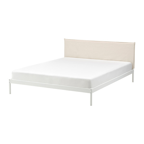 KLEPPSTAD - 雙人床框, 白色/米色 | IKEA 線上購物 - PE840527_S4