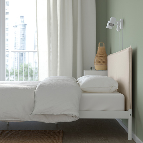 KLEPPSTAD - 雙人床框, 白色/米色 | IKEA 線上購物 - PE840529_S4