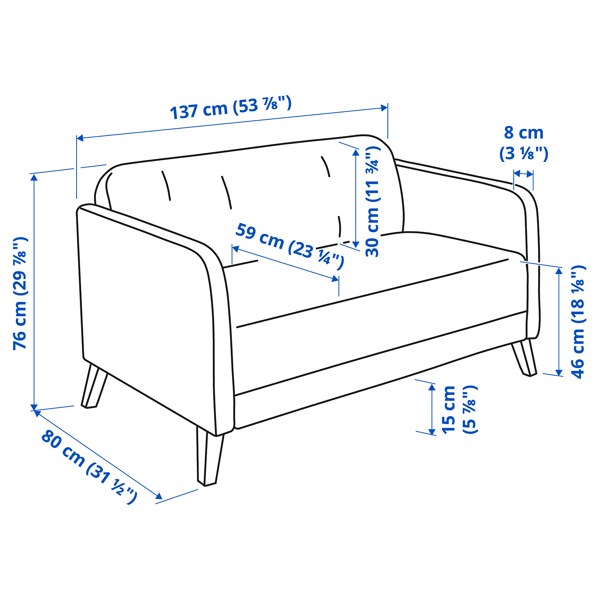 LINANÄS 2-seat sofa