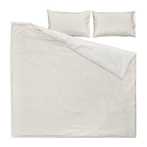 BANDKNIPPE duvet cover and 2 pillowcases