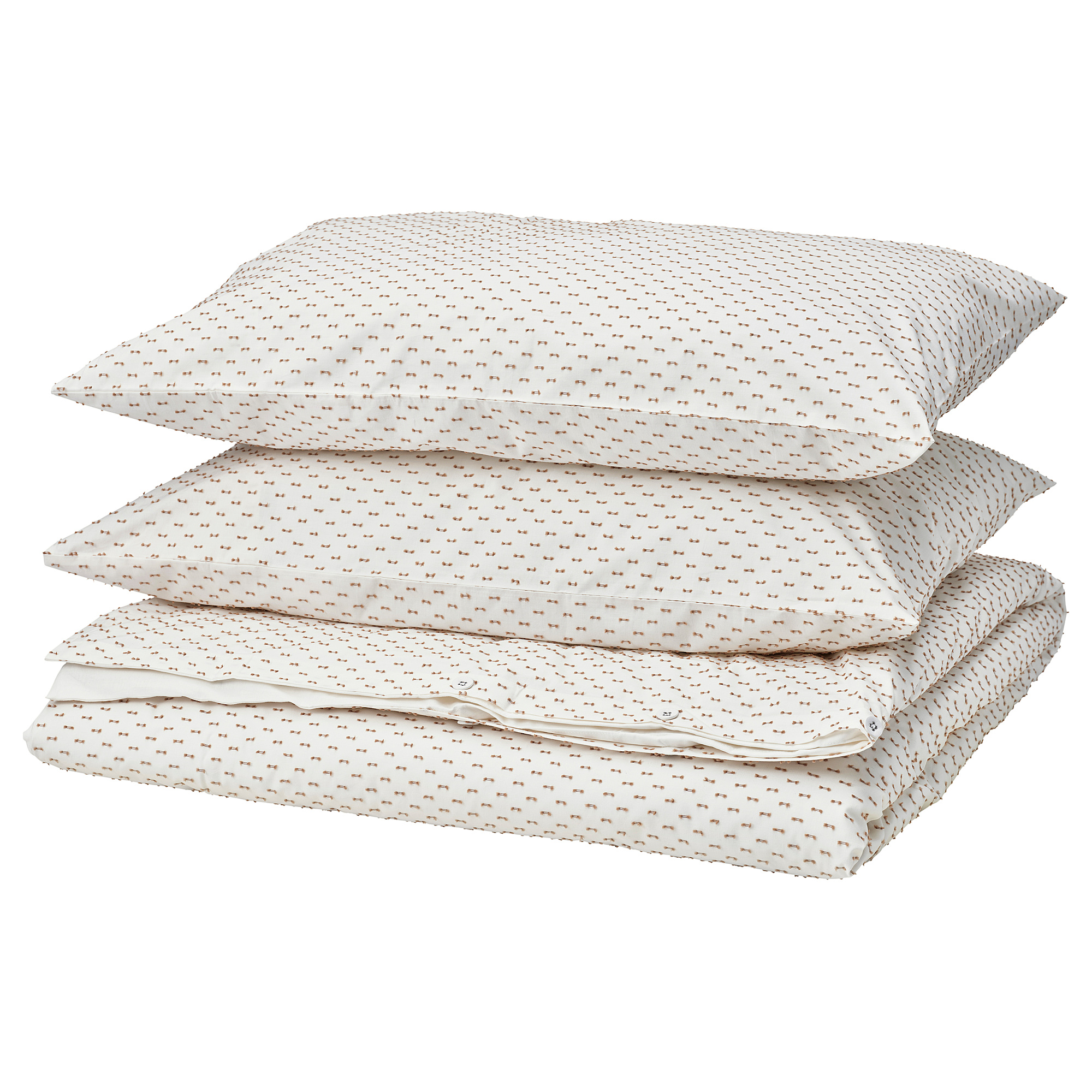 BANDKNIPPE duvet cover and 2 pillowcases
