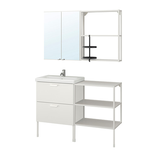 ENHET/TVÄLLEN - bathroom furniture, set of 15, white/Pilkån tap | IKEA Taiwan Online - PE838091_S4