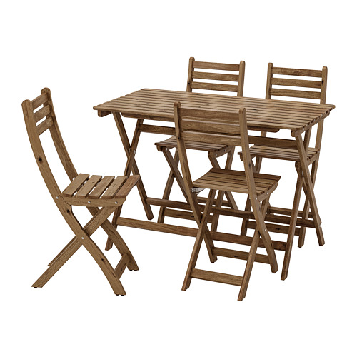 ASKHOLMEN - 戶外餐桌椅組, 灰棕色 | IKEA 線上購物 - PE740061_S4