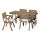 FALHOLMEN - table+4 chairs w armrests, outdoor, light brown stained/Frösön/Duvholmen beige | IKEA Taiwan Online - PE740064_S1