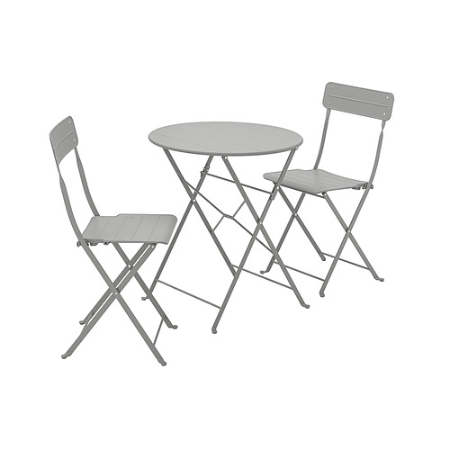 NÄMMARÖ stool, outdoor, foldable/light brown stained, 143/8x173/4 - IKEA