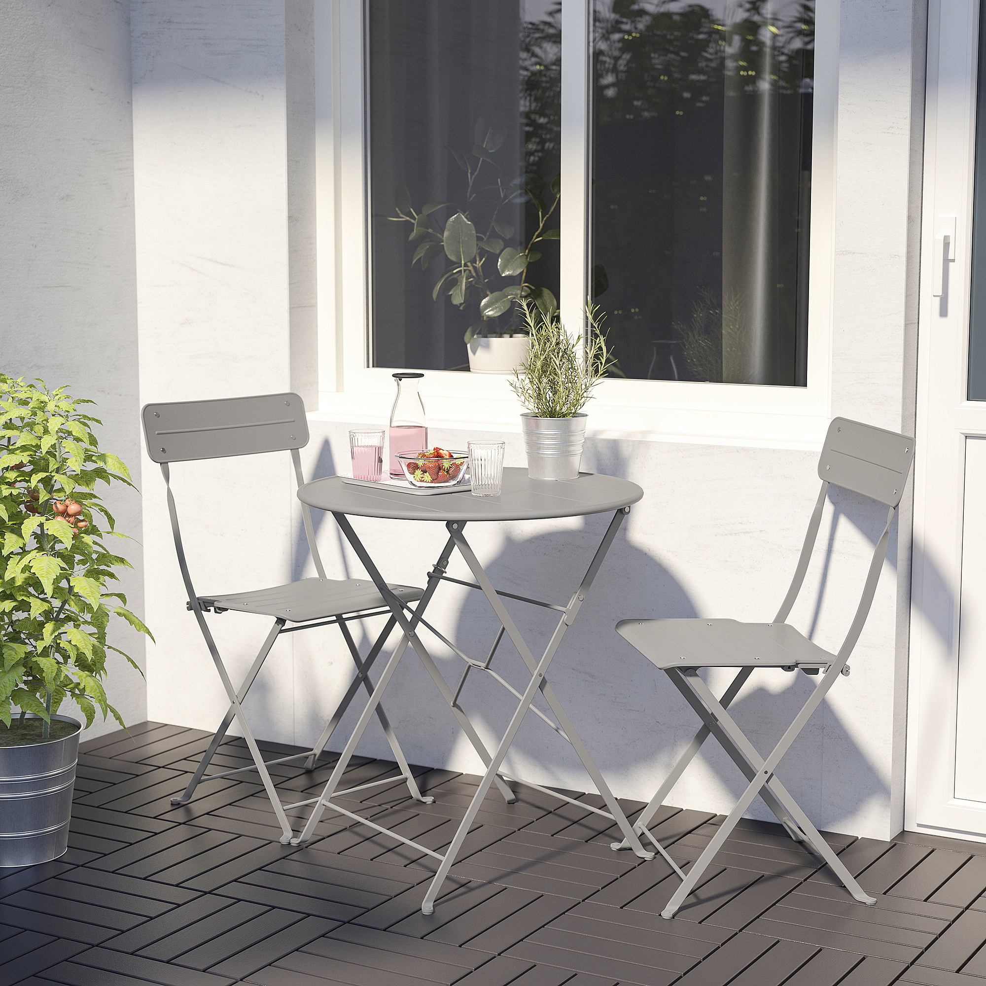 SUNDSÖ 戶外餐桌, 灰色, 65 公分 IKEA 線上購物