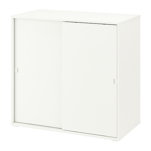VIHALS - cabinet with sliding doors, white, 95x47x90 cm | IKEA Taiwan Online - PE838109_S4