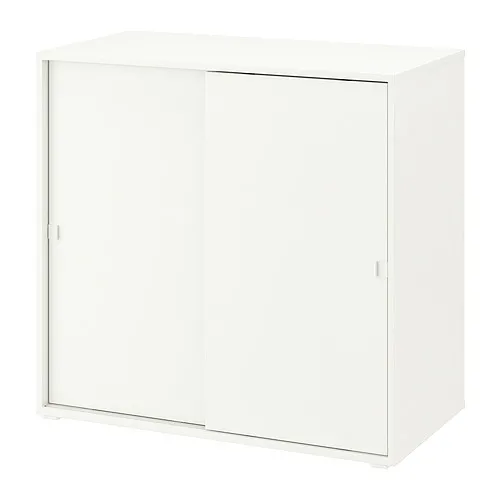 VIHALS - 滑門收納櫃, 白色, 95x47x90 公分 | IKEA 線上購物 - PE838109_S4