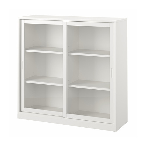 TONSTAD - 玻璃滑門櫃, 淺乳白色, 120x37x116 公分 | IKEA 線上購物 - PE947095_S4