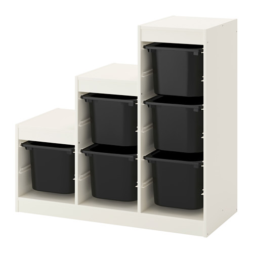 TROFAST - 收納組合, 白色/黑色 | IKEA 線上購物 - PE649634_S4