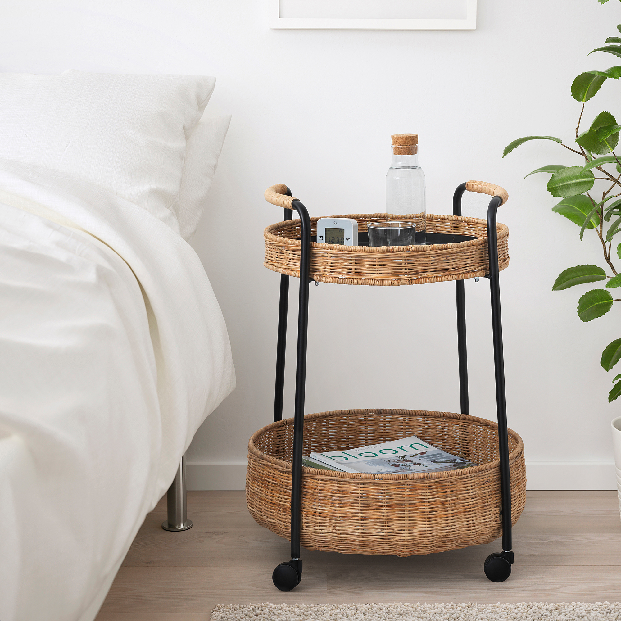 LUBBAN trolley table with storage