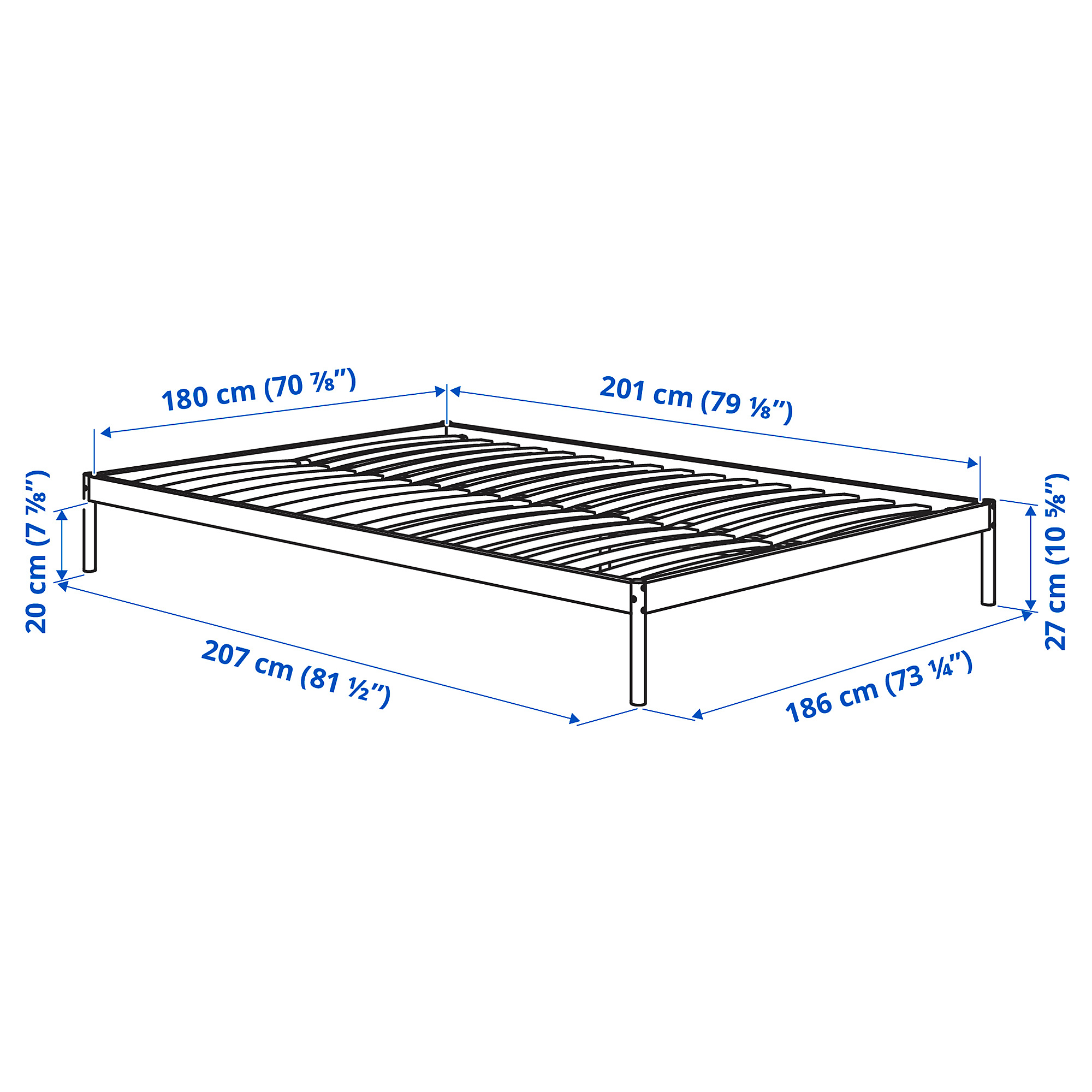 VEVELSTAD bed frame