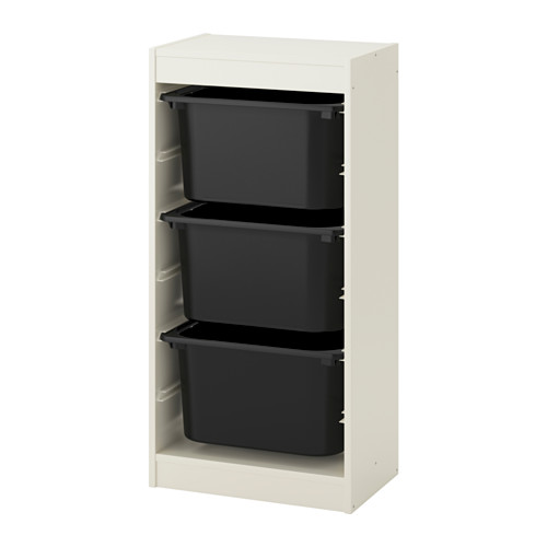 TROFAST - 收納組合附收納盒, 白色/黑色 | IKEA 線上購物 - PE649682_S4
