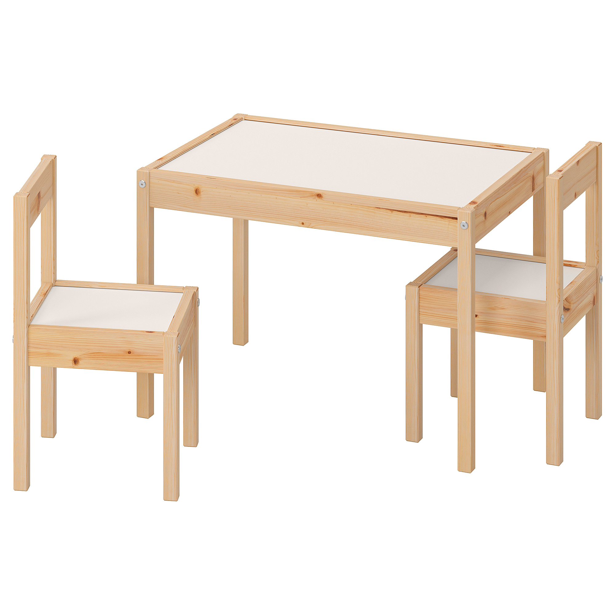 LÄTT 兒童一桌二椅組, 白色/松木 IKEA 線上購物