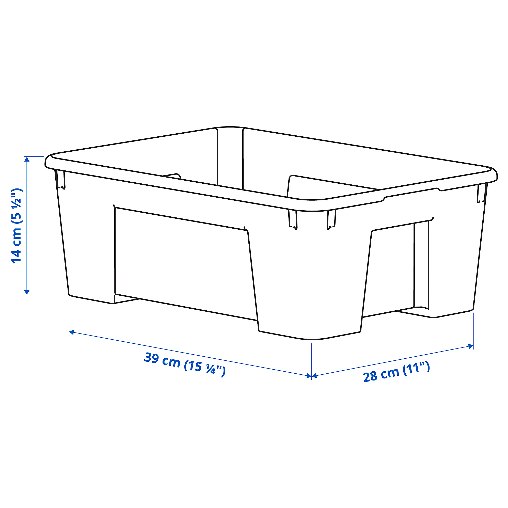 Samla 收納盒39x28x14公分 11公升 透明 Ikea 線上購物