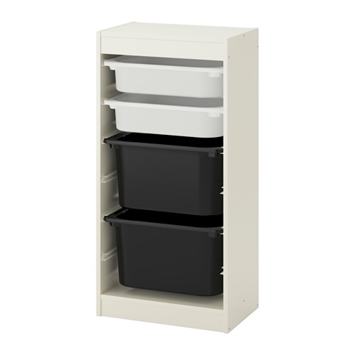 TROFAST - 收納組合附收納盒, 白色/白色 黑色 | IKEA 線上購物 - PE649694_S4