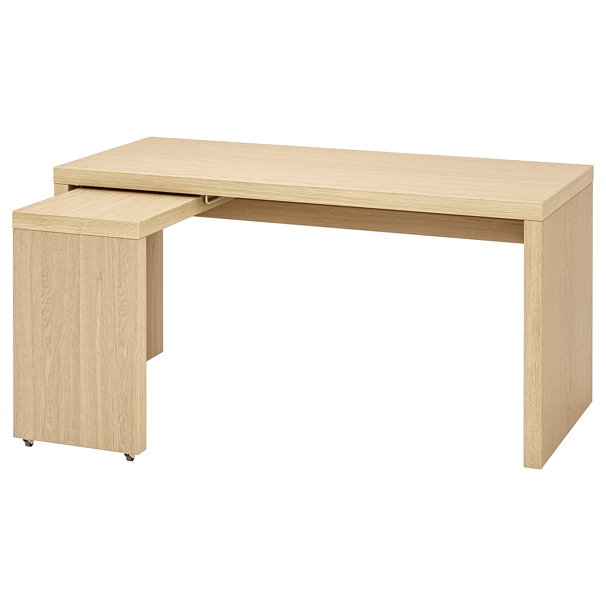 MALM desk with pull-out panel