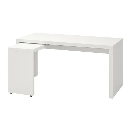 MALM - L型書桌/工作桌, 白色, 151x65 公分 | IKEA 線上購物 - PE740314_S4