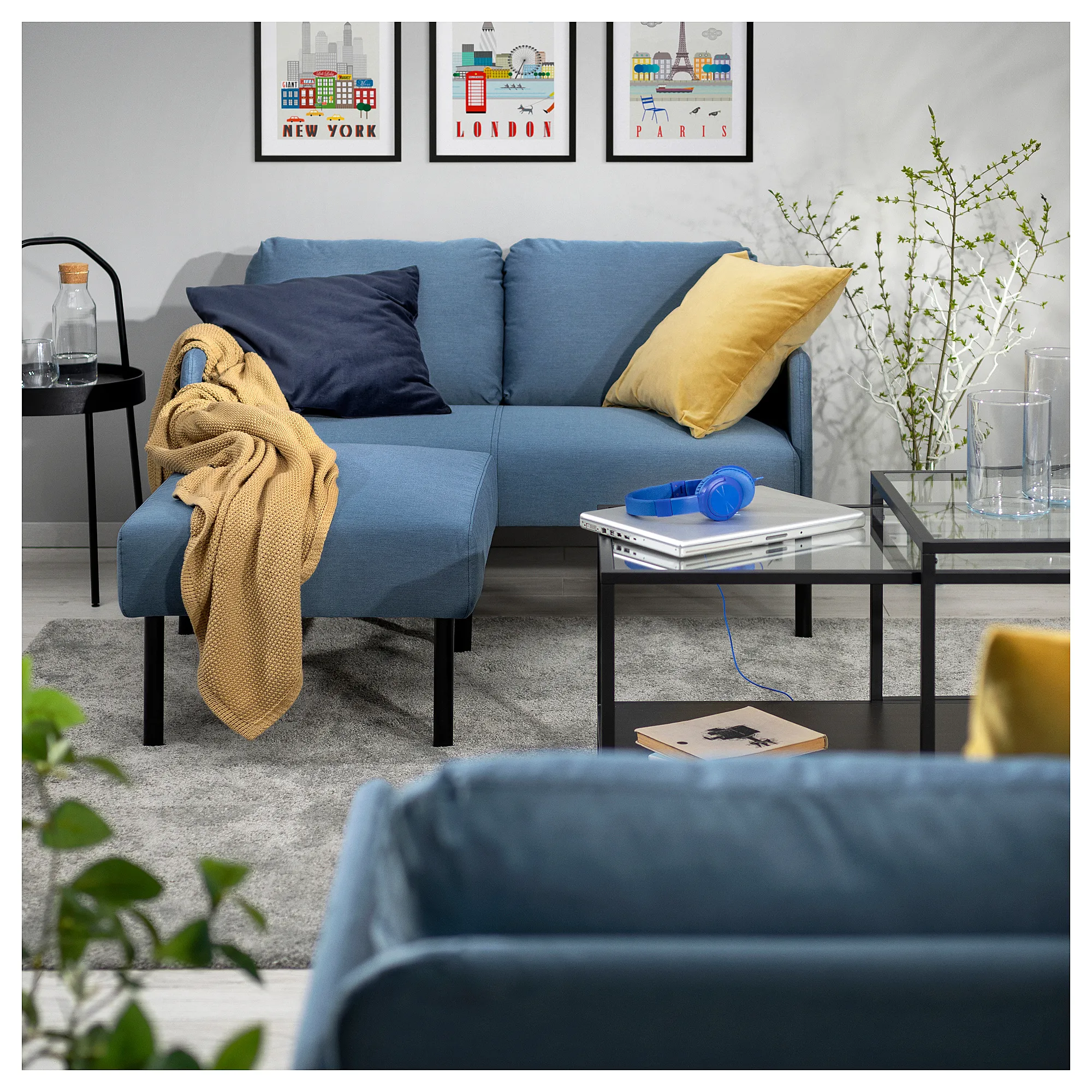 GLOSTAD 2-seat sofa with chaise longue