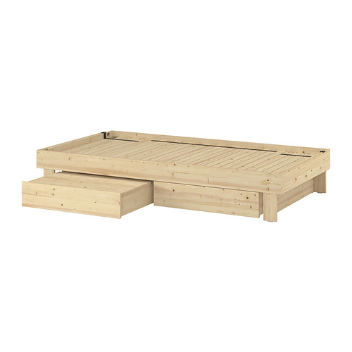 GLAMBERGET - 延伸床附抽屜, 松木, 80-160x200 公分 | IKEA 線上購物 - PE947203_S4