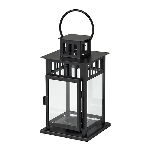 BORRBY - 小蠟燭燭台, 室內/戶外用 黑色, 20 公分 | IKEA 線上購物 - PE983997_S4