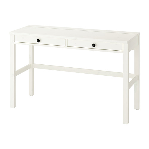 HEMNES - 書桌附2抽, 染白色 | IKEA 線上購物 - PE740339_S4