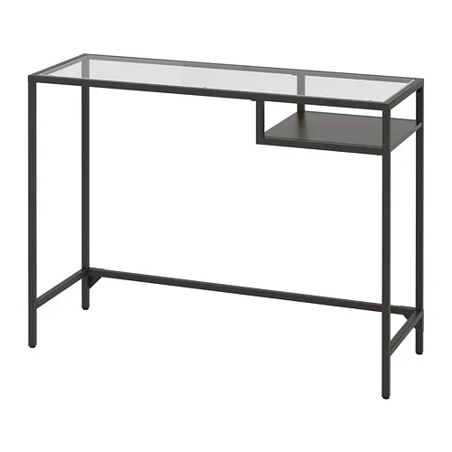 VITTSJÖ - 筆記型電腦桌, 黑棕色/玻璃, 100x36 公分 | IKEA 線上購物 - PE740350_S4