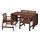 ÄPPLARÖ - table+2 chrsw armr+ bench, outdoor, brown stained | IKEA Taiwan Online - PE740360_S1