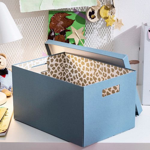 TJENA - 附蓋收納盒, 藍色 | IKEA 線上購物 - PE838266_S4