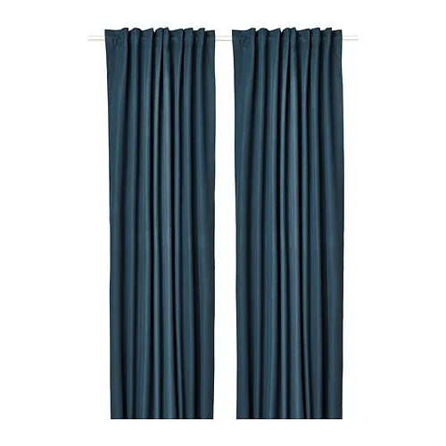 ROSENMANDEL - 高度遮光窗簾 2件裝, 深藍色/含織帶, 135x250 公分 | IKEA 線上購物 - PE879222_S4