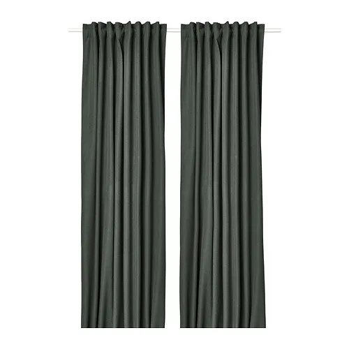 ROSENMANDEL - 遮光窗簾 2件裝, 深綠色/含織帶, 135x250 公分 | IKEA 線上購物 - PE879237_S4