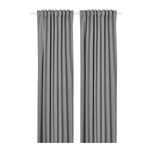 ROSENMANDEL - 遮光窗簾 2件裝, 灰色/含織帶, 135x250 公分 | IKEA 線上購物 - PE879245_S4