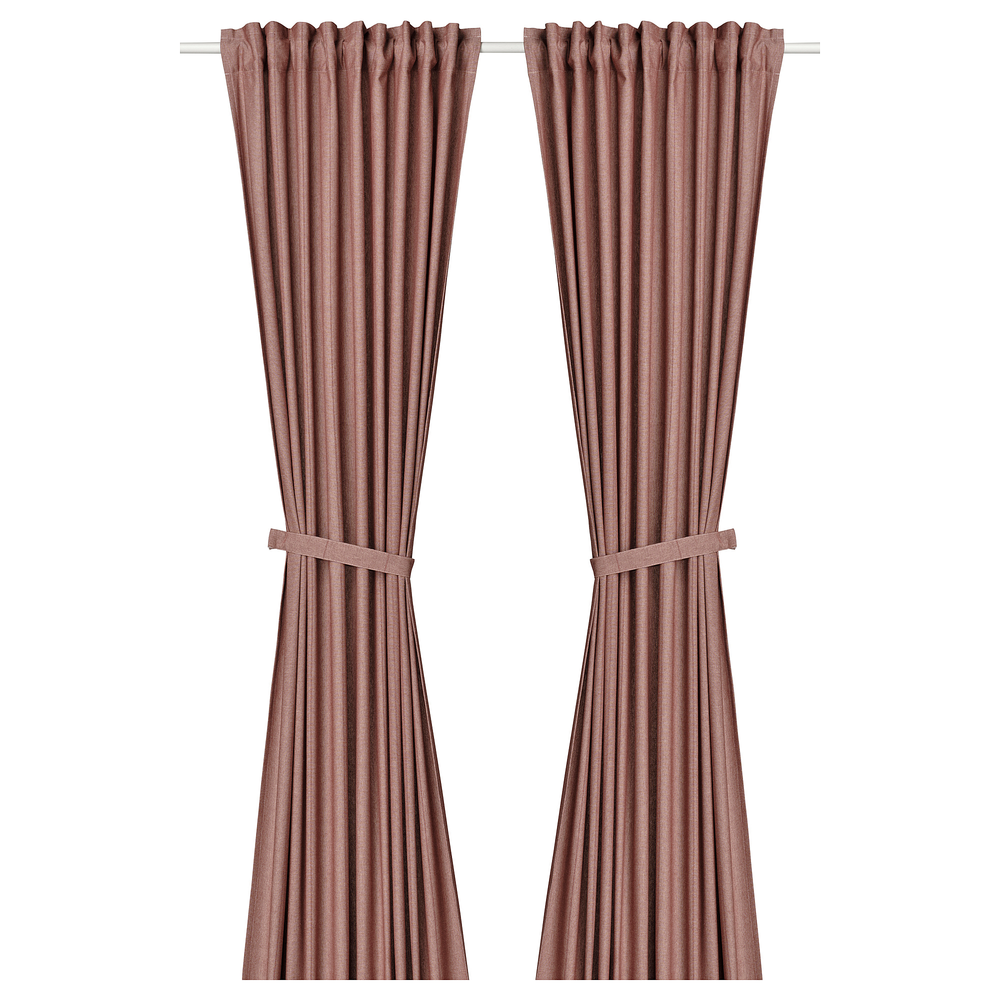 LENDA curtains with tie-backs, 1 pair