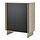 GLAMBERGET - wardrobe with 3 sliding doors, pine/black, 117x63x150 cm | IKEA Taiwan Online - PE947273_S1