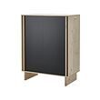 GLAMBERGET - wardrobe with 3 sliding doors, pine/black, 117x63x150 cm | IKEA Taiwan Online - PE947273_S2 