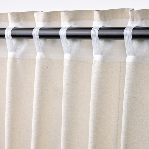 LENDA curtains with tie-backs, 1 pair