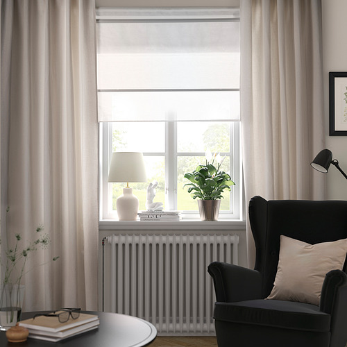 LENDA curtains with tie-backs, 1 pair