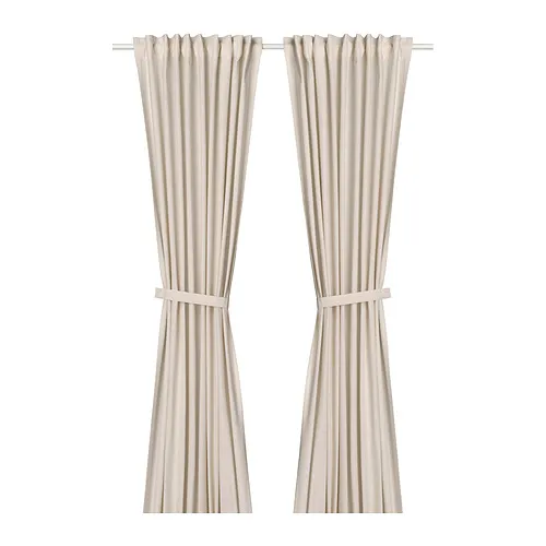 LENDA - 窗簾附布腰 2件裝, 淺乳白色/含織帶, 140x250 公分 | IKEA 線上購物 - PE879297_S4