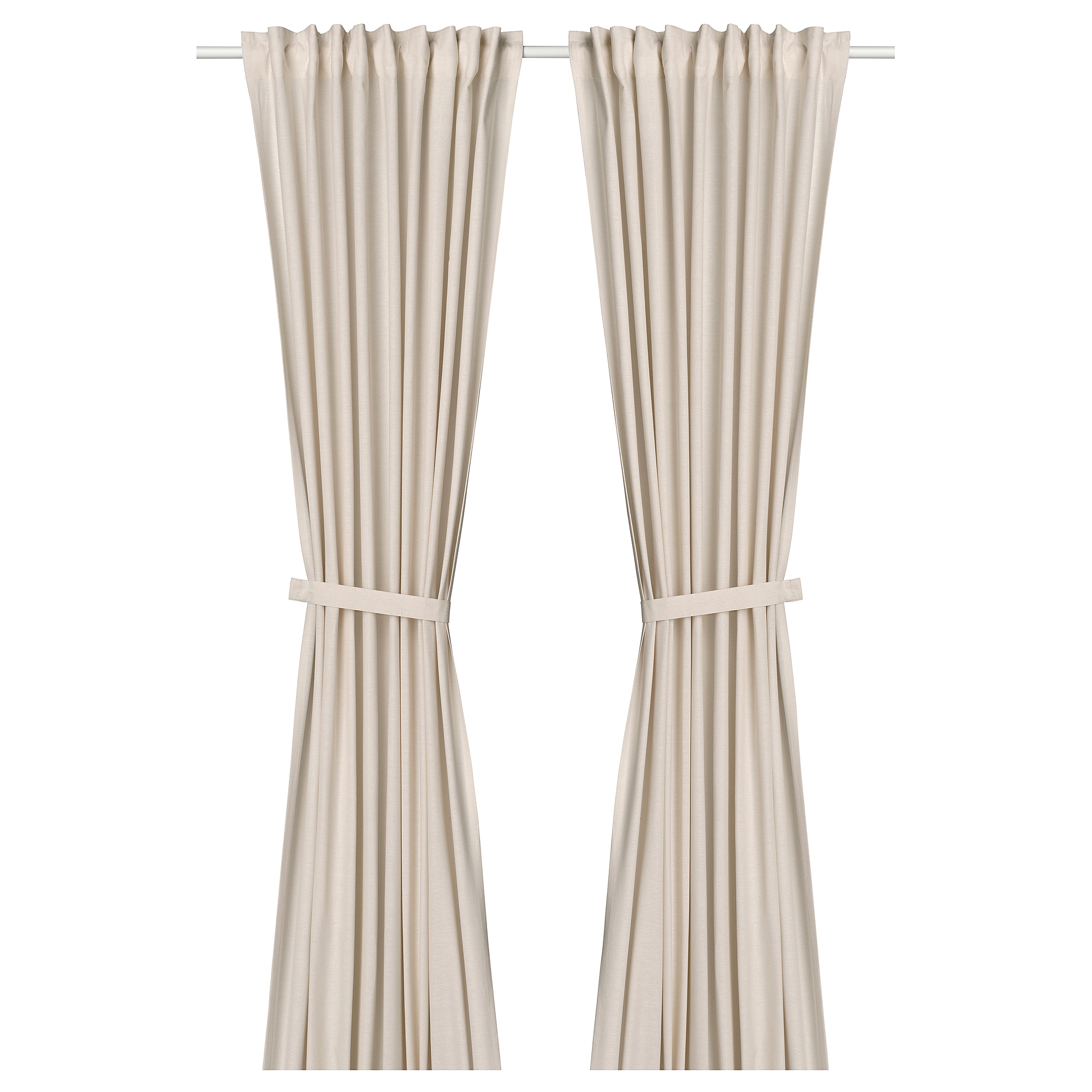 LENDA curtains with tie-backs, 1 pair