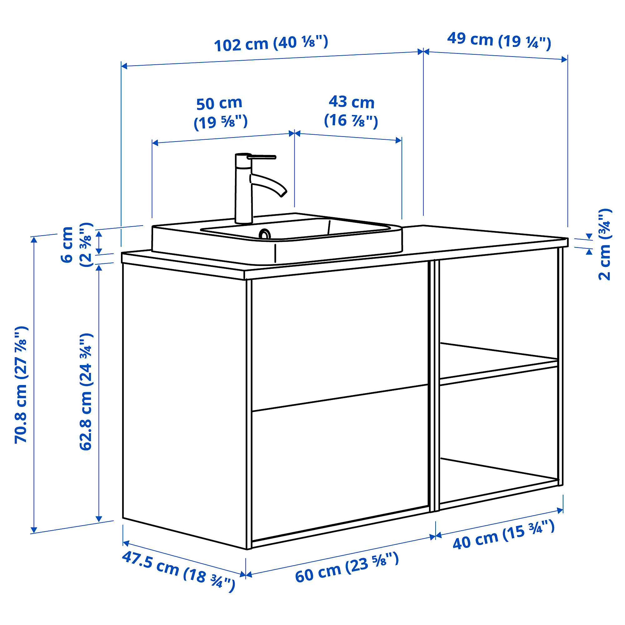 ÄNGSJÖN/BACKSJÖN wash-stand/wash-basin/tap